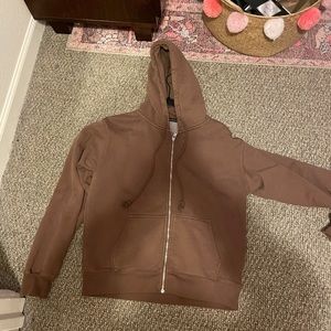 BROWN CHRISTY ZIP UP